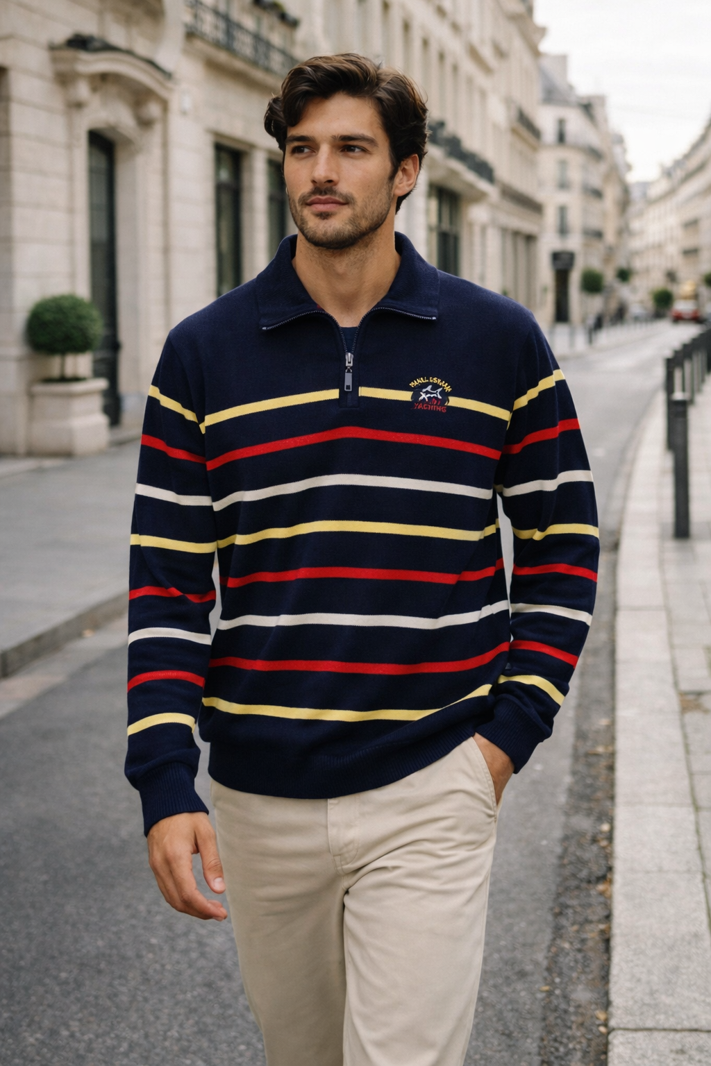 Paul & Shark Yachting Vintage Knit Polo – Rayas Náuticas