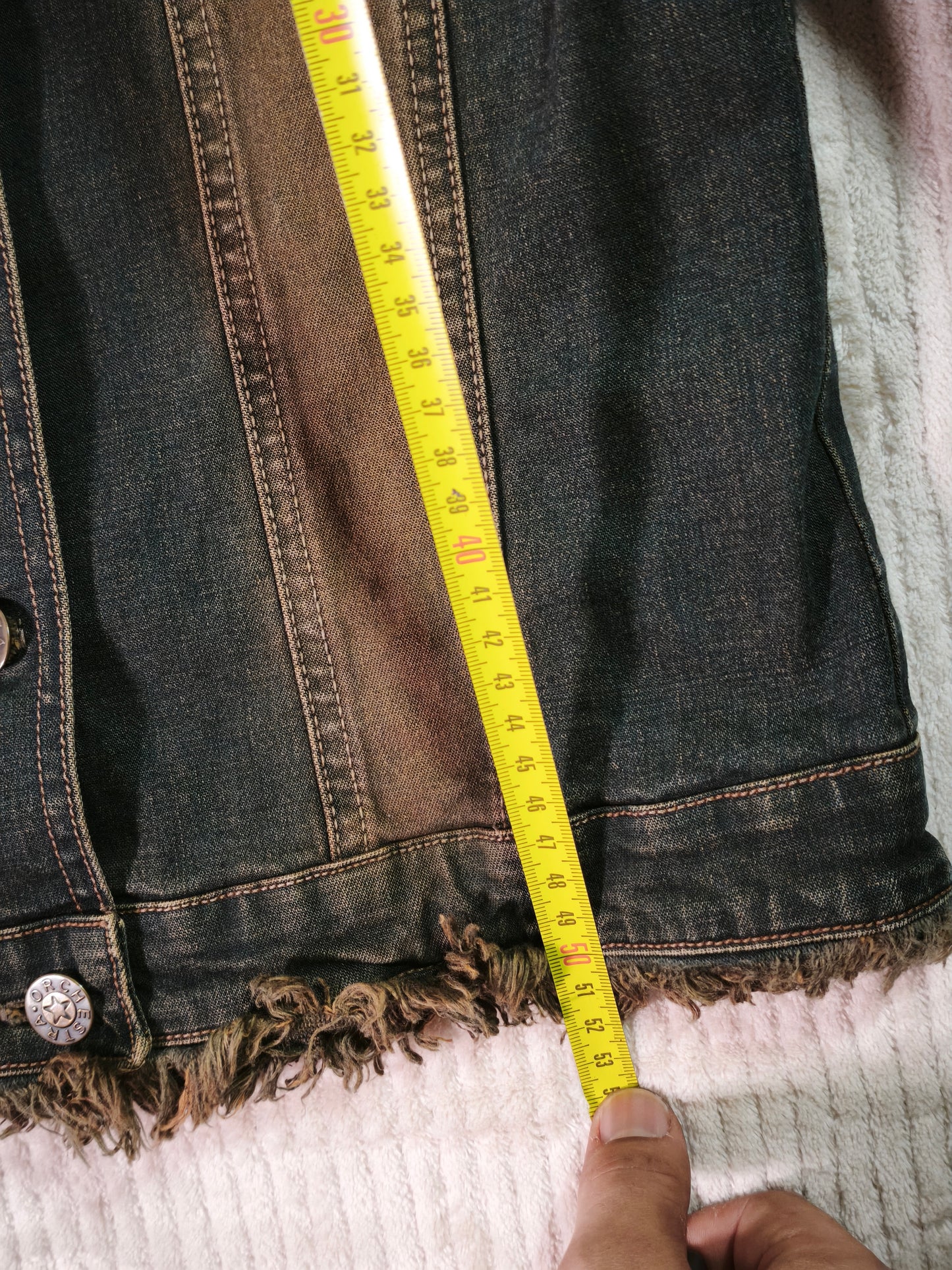 Chaqueta Denim Vintage Y2K Distressed