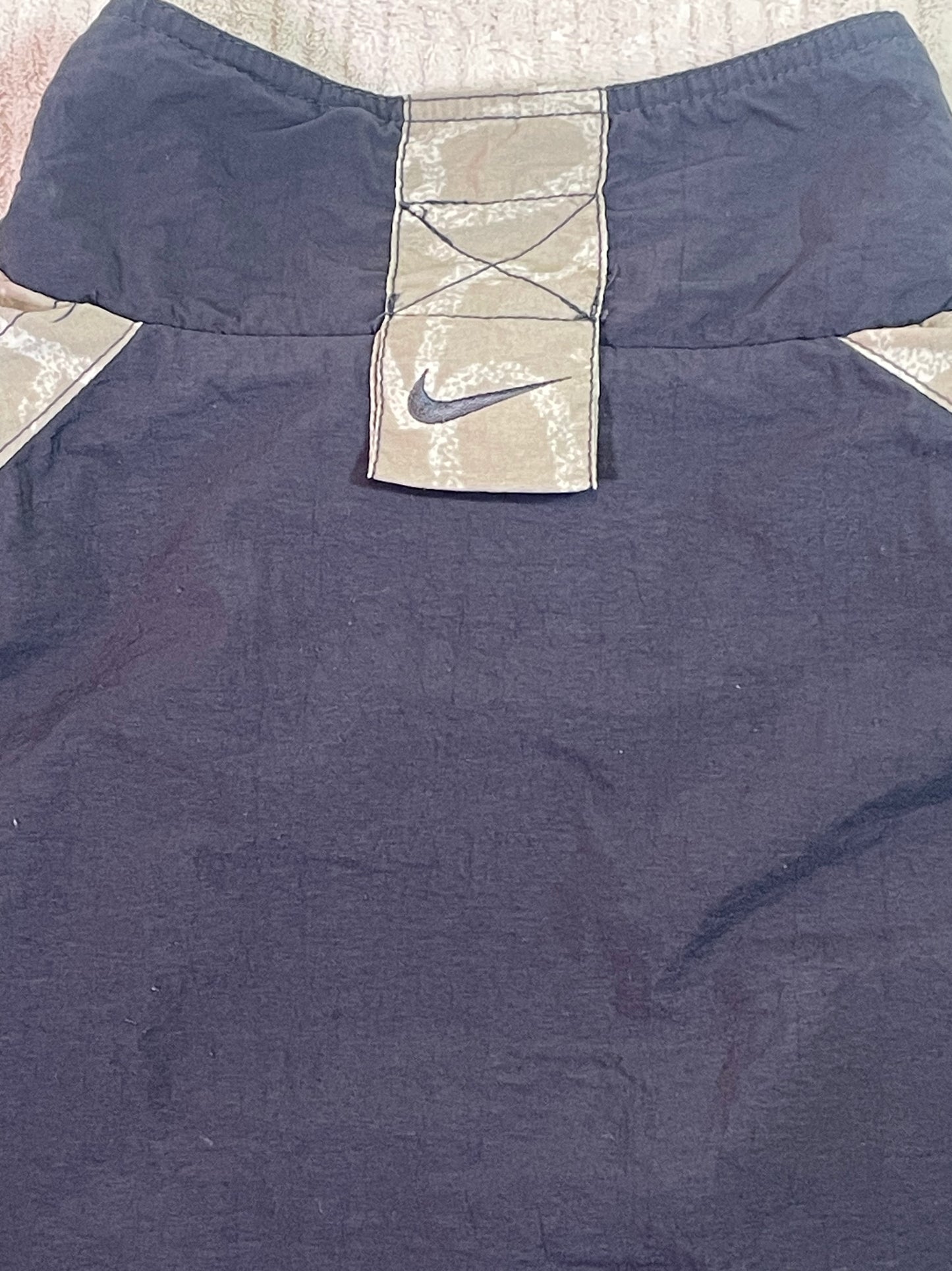 Chaqueta Nike Vintage Y2K Cortavientos Half Zip Azul y Beige Streetwear Unisex