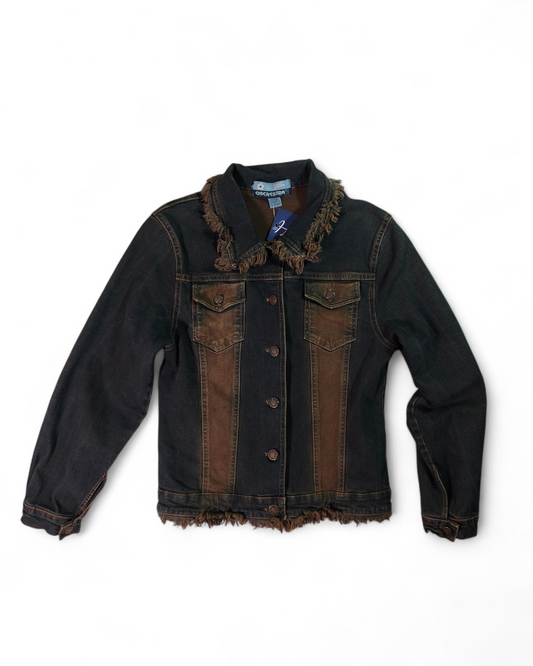 Chaqueta Denim Vintage Y2K Distressed