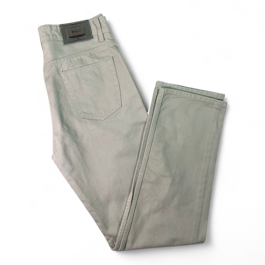 Pantalón Hugo Boss Beige Vintage – Corte Recto Premium