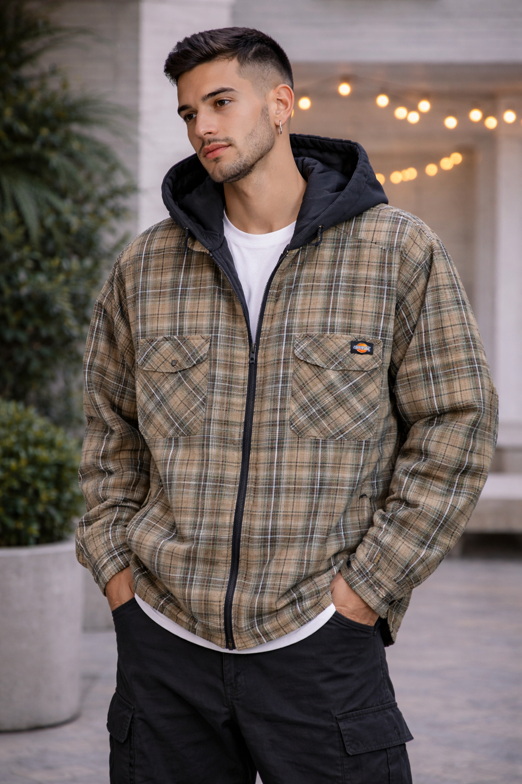 Chaqueta Dickies Vintage Cuadros con Capucha XL – Workwear Streetwear Unisex